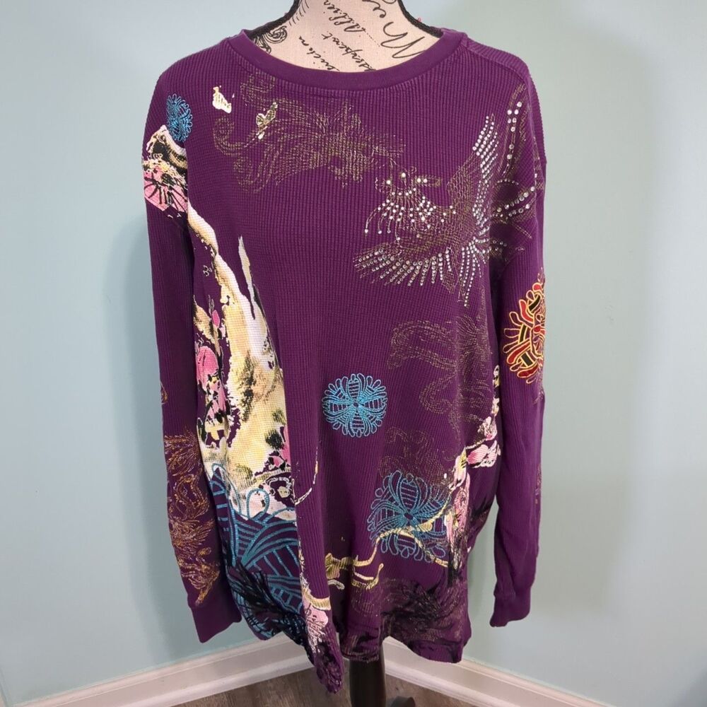 Ruthless art Y2K thermal long sleeve shirt 3xl